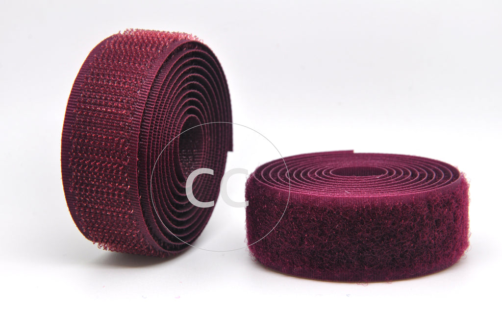 Burgundy Sew-on Hook & Loop tape Alfatex® Brand supplied by the Velcro Companies